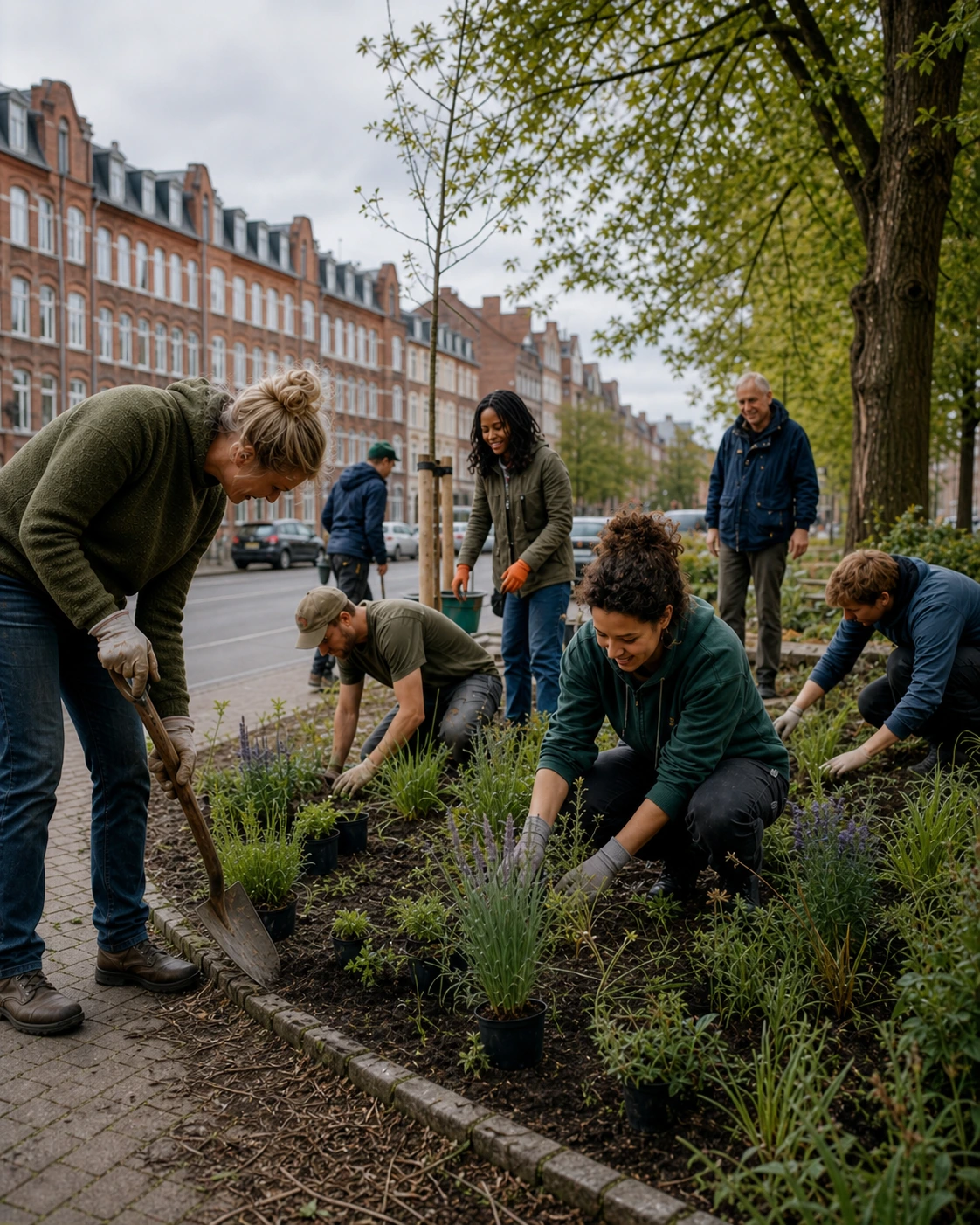 Nachbarschaft beim Pflanzen aus der Bildwelt von Stadtwildnis Kiel